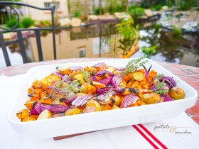 Patates douces et grenaille vegan