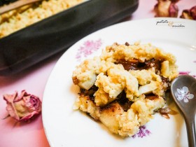 Recette crumble poire-chocolat vegan