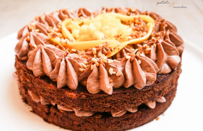 gâteau chocolat mangue vegan